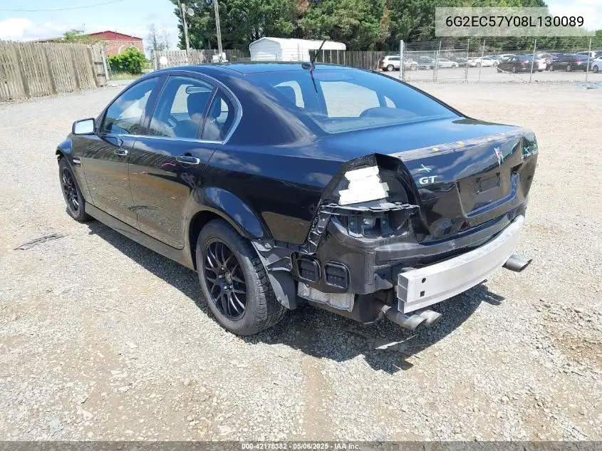 2008 Pontiac G8 Gt VIN: 6G2EC57Y08L130089 Lot: 42178382