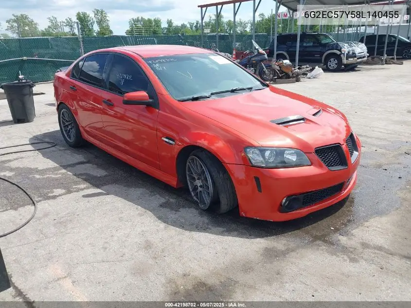 2008 Pontiac G8 Gt VIN: 6G2EC57Y58L140455 Lot: 42198702
