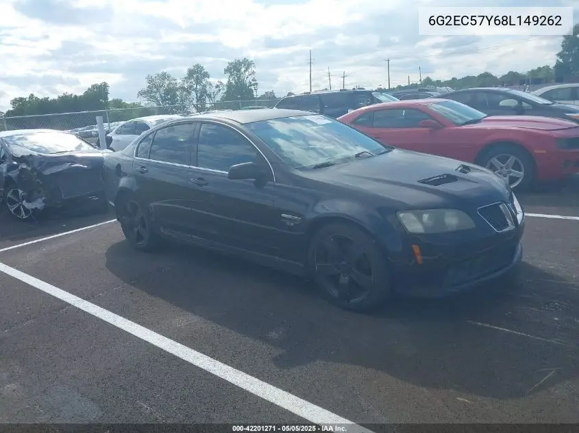 2008 Pontiac G8 Gt VIN: 6G2EC57Y68L149262 Lot: 42205090
