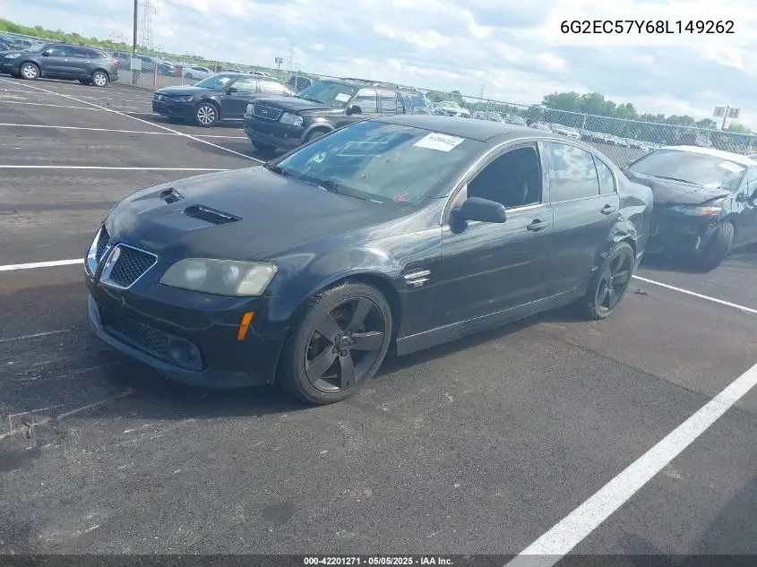 2008 Pontiac G8 Gt VIN: 6G2EC57Y68L149262 Lot: 42205090
