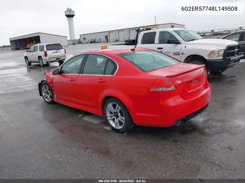 2008 Pontiac G8 VIN: 6G2ER57748L149508 Lot: 42573195