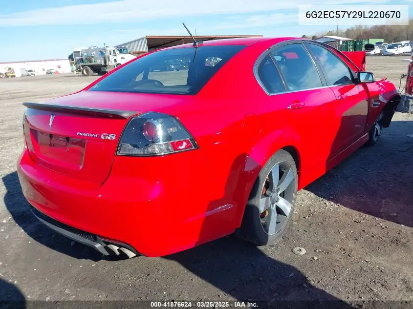 2009 Pontiac G8 Gt VIN: 6G2EC57Y29L220670 Lot: 41876624