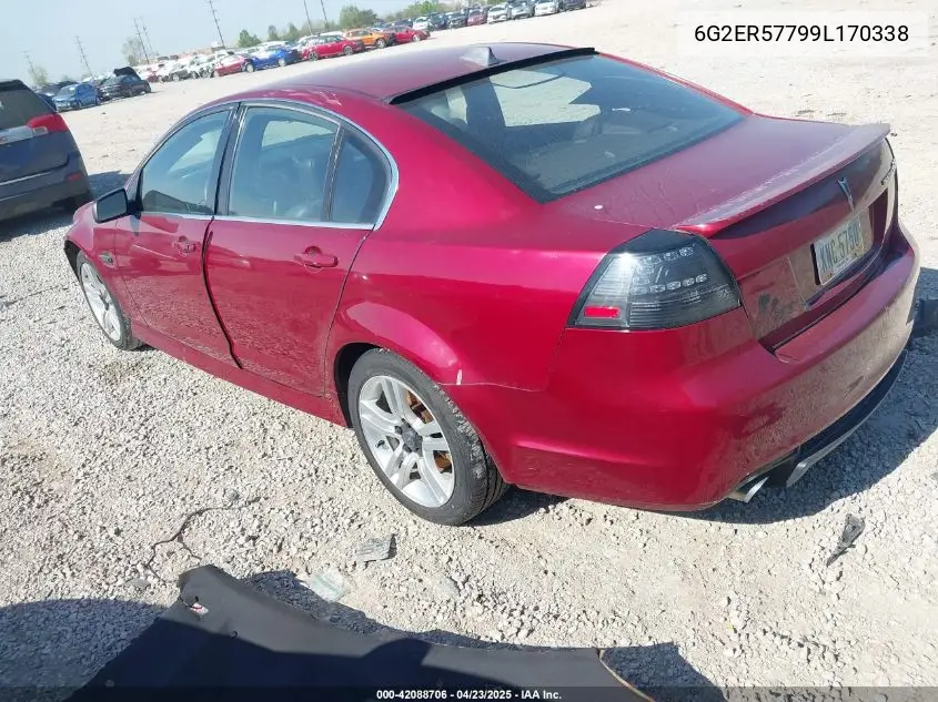 2009 Pontiac G8 VIN: 6G2ER57799L170338 Lot: 42088706