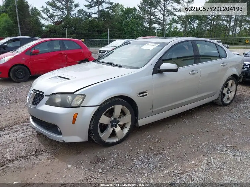 2009 Pontiac G8 Gt VIN: 6G2EC57Y29L204193 Lot: 42109101
