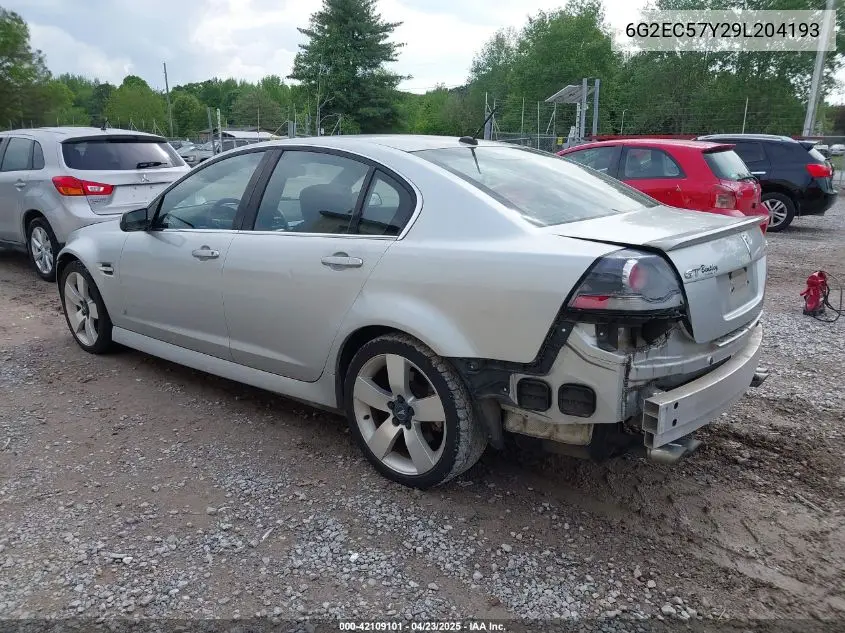 2009 Pontiac G8 Gt VIN: 6G2EC57Y29L204193 Lot: 42109101