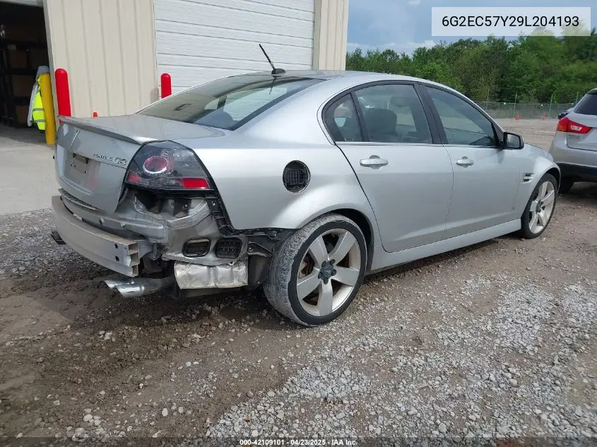 2009 Pontiac G8 Gt VIN: 6G2EC57Y29L204193 Lot: 42109101