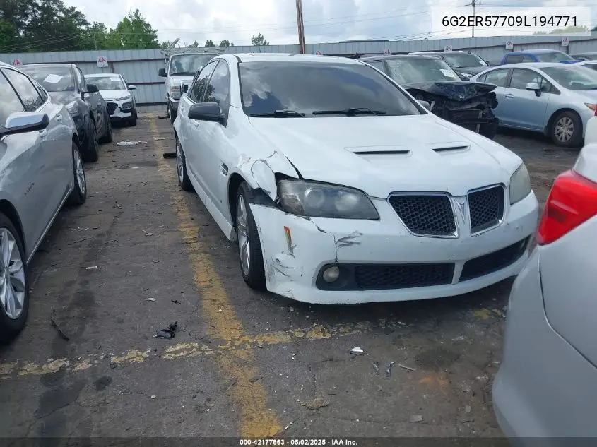 2009 Pontiac G8 VIN: 6G2ER57709L194771 Lot: 42177663