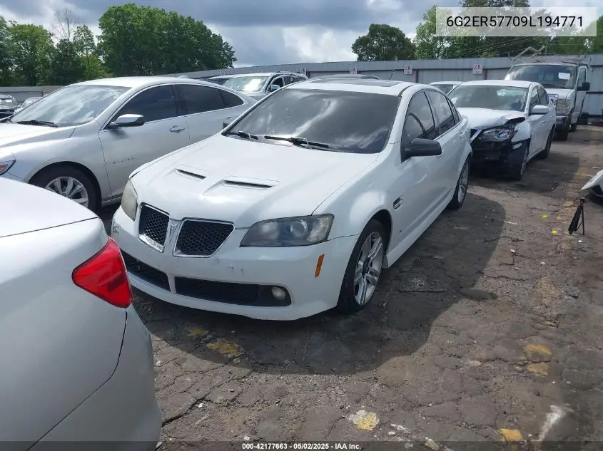 2009 Pontiac G8 VIN: 6G2ER57709L194771 Lot: 42177663