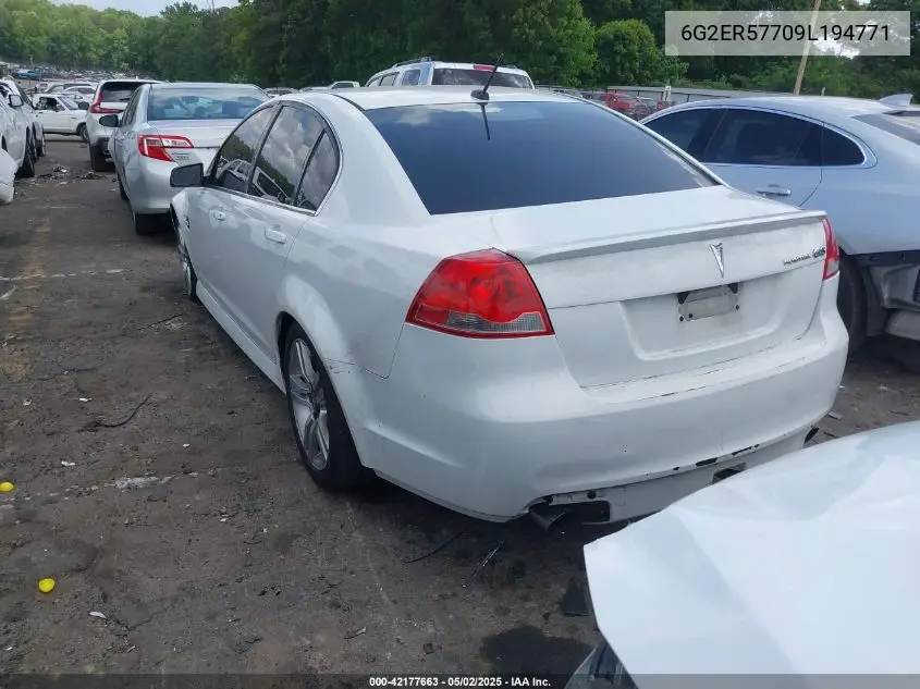 2009 Pontiac G8 VIN: 6G2ER57709L194771 Lot: 42177663