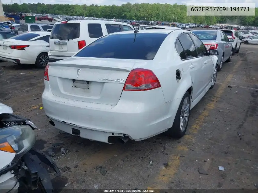 2009 Pontiac G8 VIN: 6G2ER57709L194771 Lot: 42177663