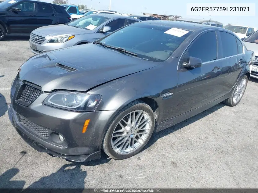 2009 Pontiac G8 VIN: 6G2ER57759L231071 Lot: 42184513