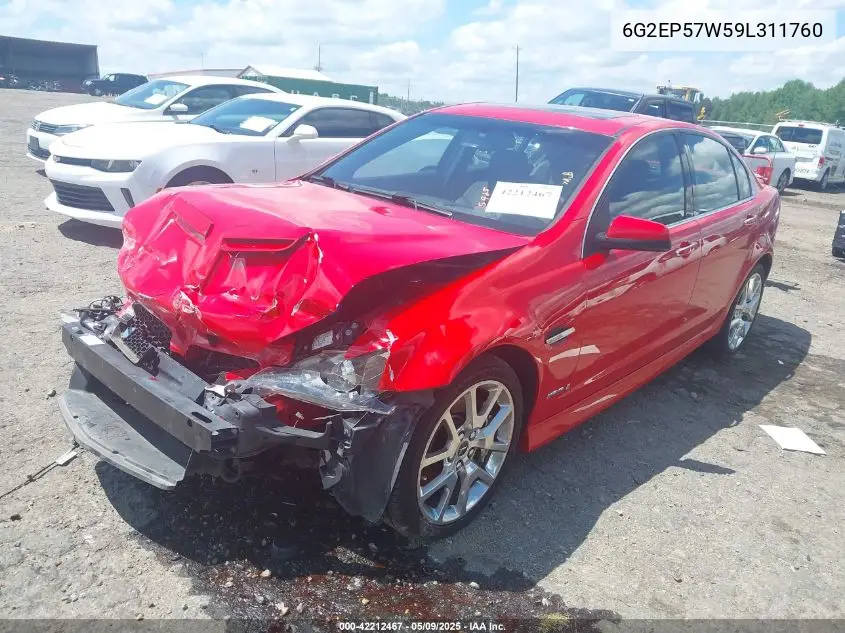 2009 Pontiac G8 Gxp VIN: 6G2EP57W59L311760 Lot: 42212467