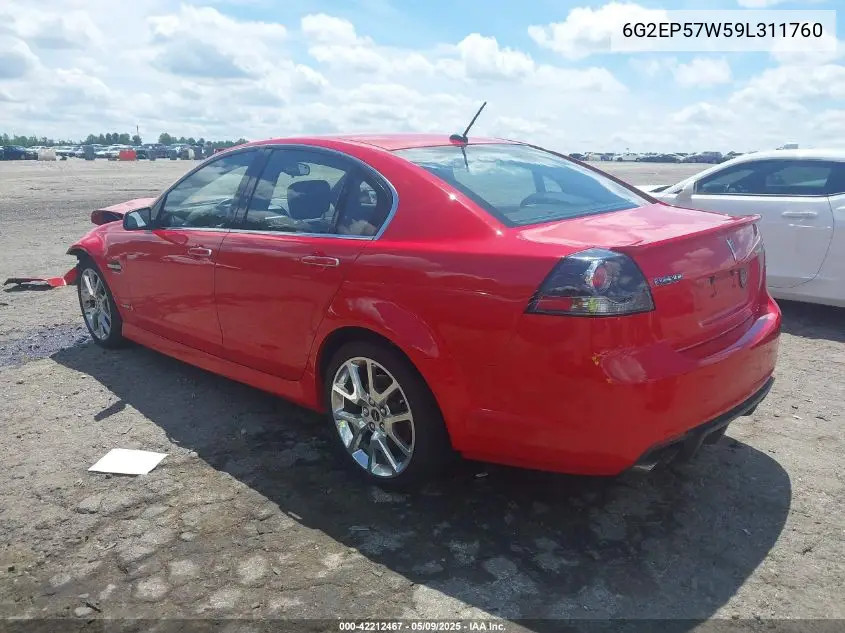2009 Pontiac G8 Gxp VIN: 6G2EP57W59L311760 Lot: 42212467