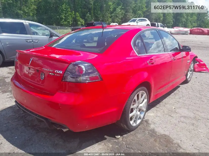 2009 Pontiac G8 Gxp VIN: 6G2EP57W59L311760 Lot: 42212467