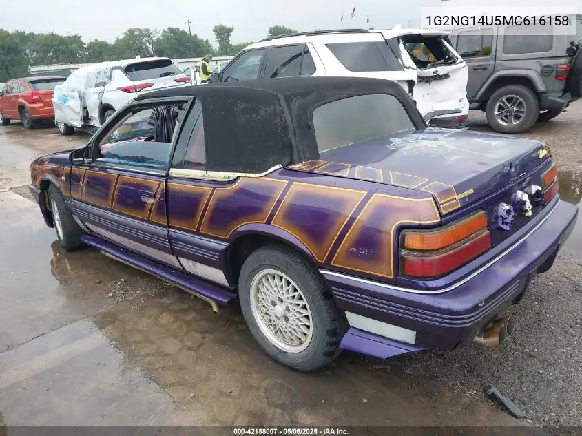 1991 Pontiac Grand Am VIN: 1G2NG14U5MC616158 Lot: 42188007