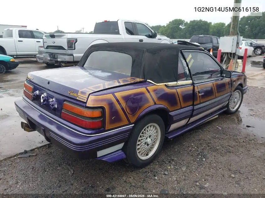1991 Pontiac Grand Am VIN: 1G2NG14U5MC616158 Lot: 42188007