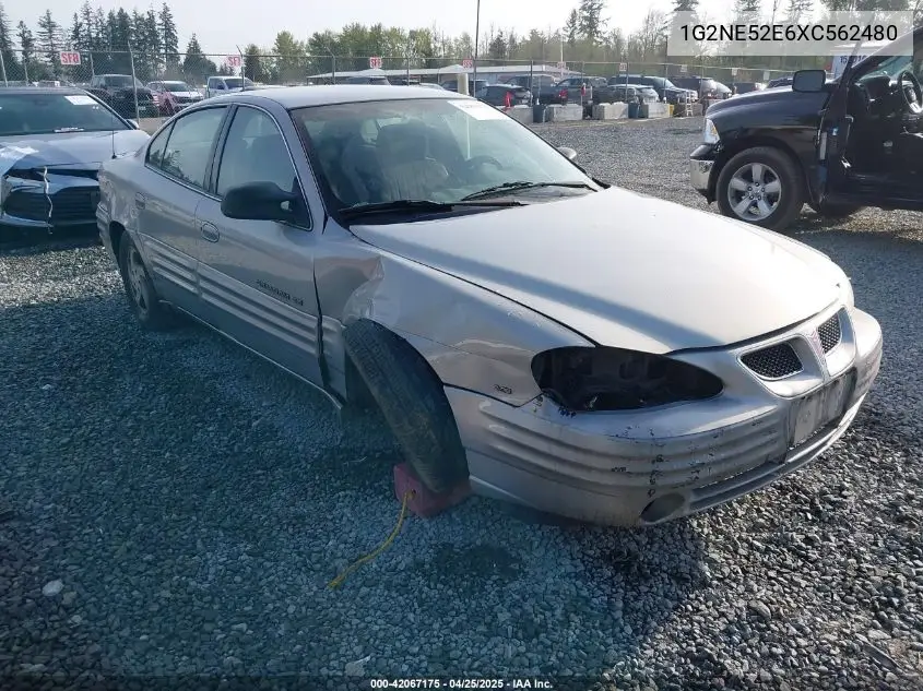 1999 Pontiac Grand Am Se1 VIN: 1G2NE52E6XC562480 Lot: 42067175