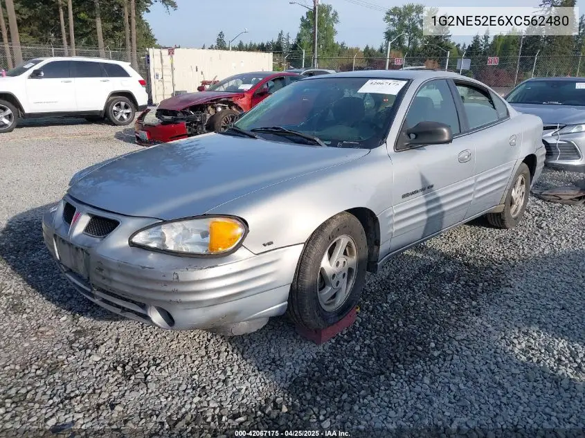 1999 Pontiac Grand Am Se1 VIN: 1G2NE52E6XC562480 Lot: 42067175