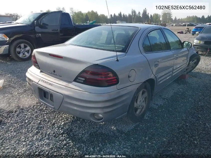 1999 Pontiac Grand Am Se1 VIN: 1G2NE52E6XC562480 Lot: 42067175
