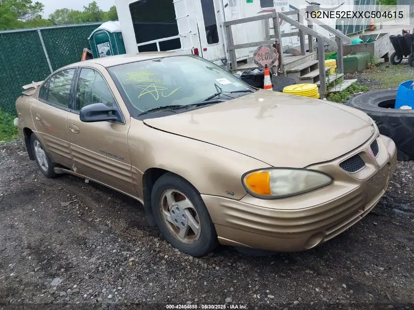 1999 Pontiac Grand Am Se1 VIN: 1G2NE52EXXC504615 Lot: 42404858