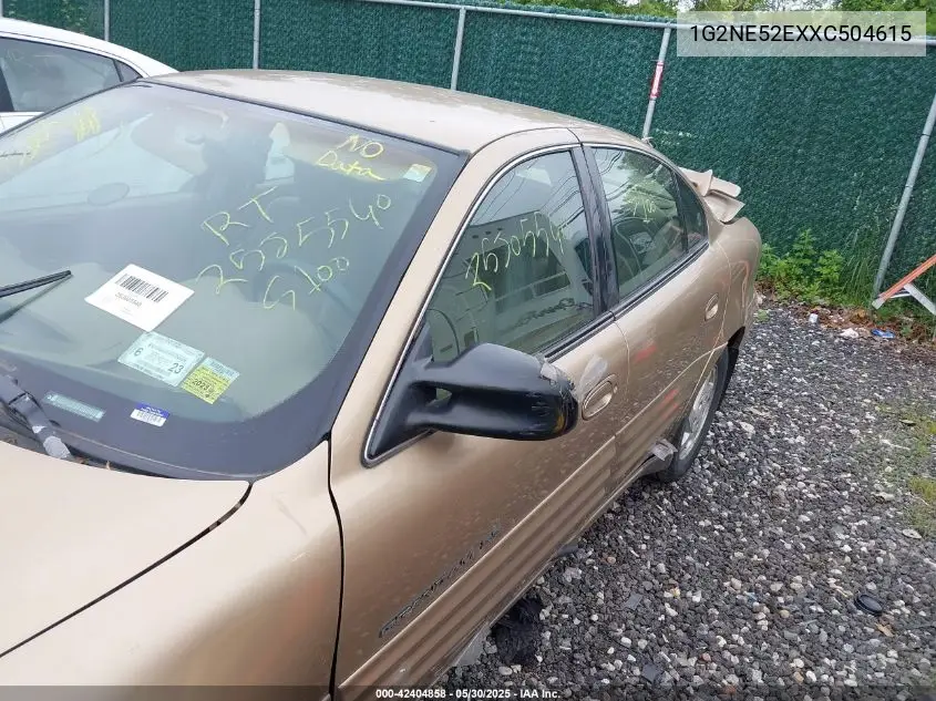 1999 Pontiac Grand Am Se1 VIN: 1G2NE52EXXC504615 Lot: 42404858