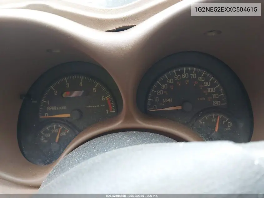1999 Pontiac Grand Am Se1 VIN: 1G2NE52EXXC504615 Lot: 42404858
