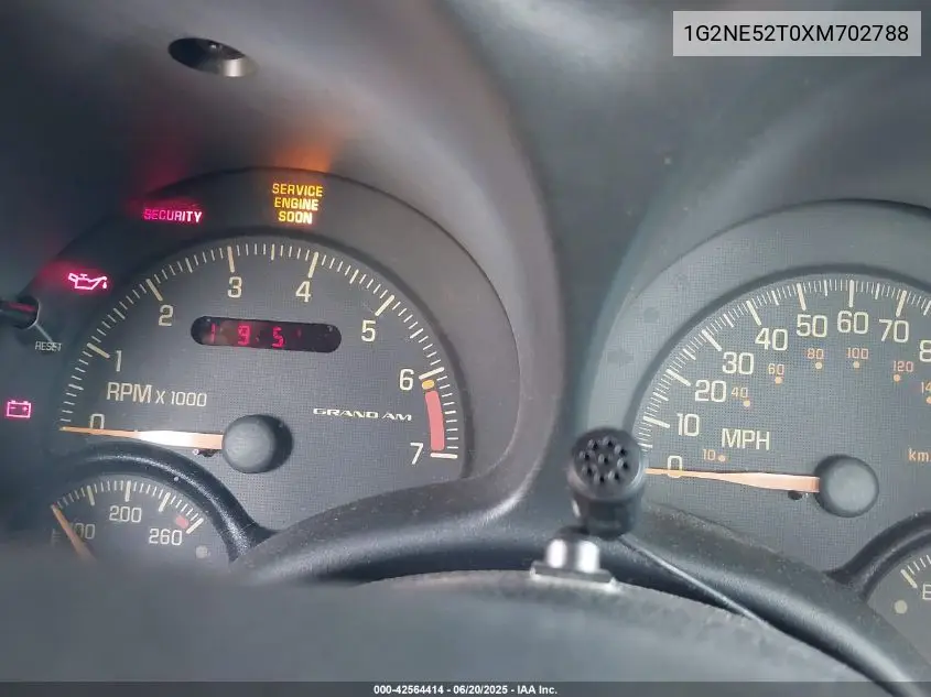 1999 Pontiac Grand Am Se1 VIN: 1G2NE52T0XM702788 Lot: 42564414