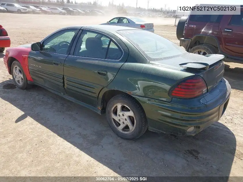 2000 Pontiac Grand Am Se1 VIN: 1G2NF52T2YC502130 Lot: 30062704