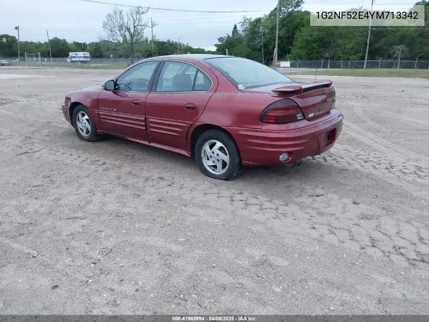 2000 Pontiac Grand Am Se1 VIN: 1G2NF52E4YM713342 Lot: 41965994