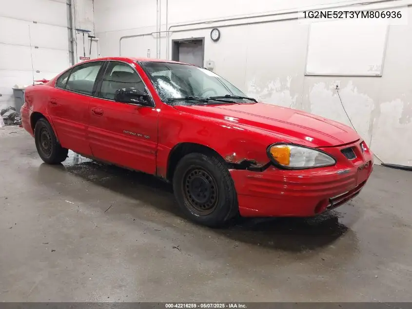 2000 Pontiac Grand Am Se VIN: 1G2NE52T3YM806936 Lot: 42216259