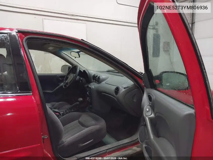 2000 Pontiac Grand Am Se VIN: 1G2NE52T3YM806936 Lot: 42216259