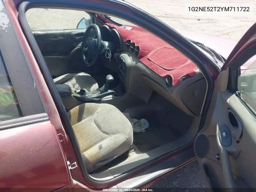 2000 Pontiac Grand Am Se VIN: 1G2NE52T2YM711722 Lot: 42584718
