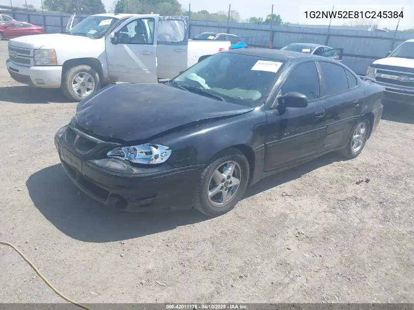 2001 Pontiac Grand Am Gt VIN: 1G2NW52E81C245384 Lot: 42011178