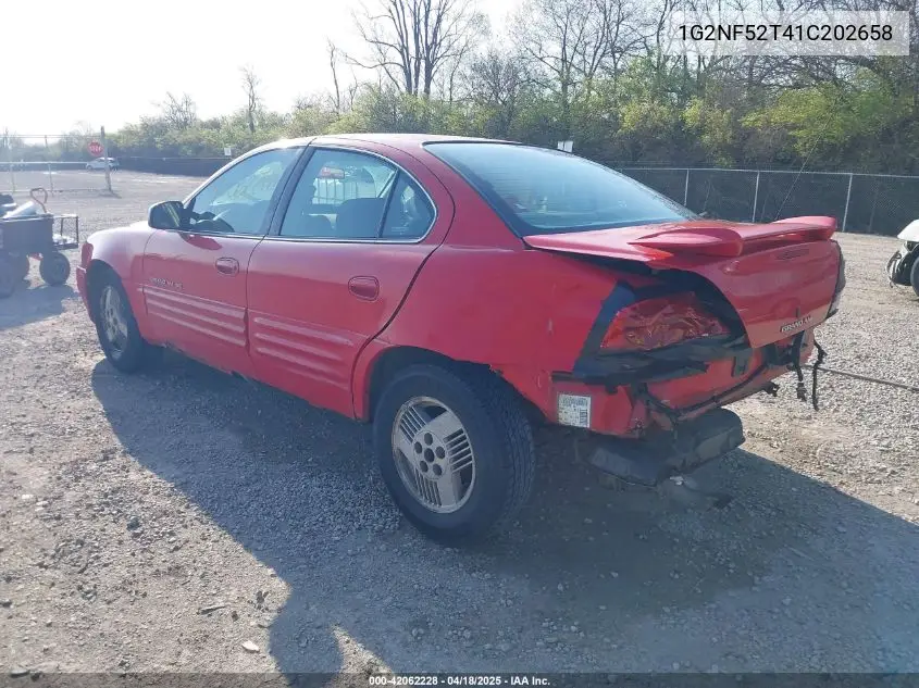2001 Pontiac Grand Am Se1 VIN: 1G2NF52T41C202658 Lot: 42062228