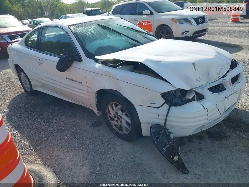 2001 Pontiac Grand Am VIN: 1GNF12R01M598849 Lot: 42202575