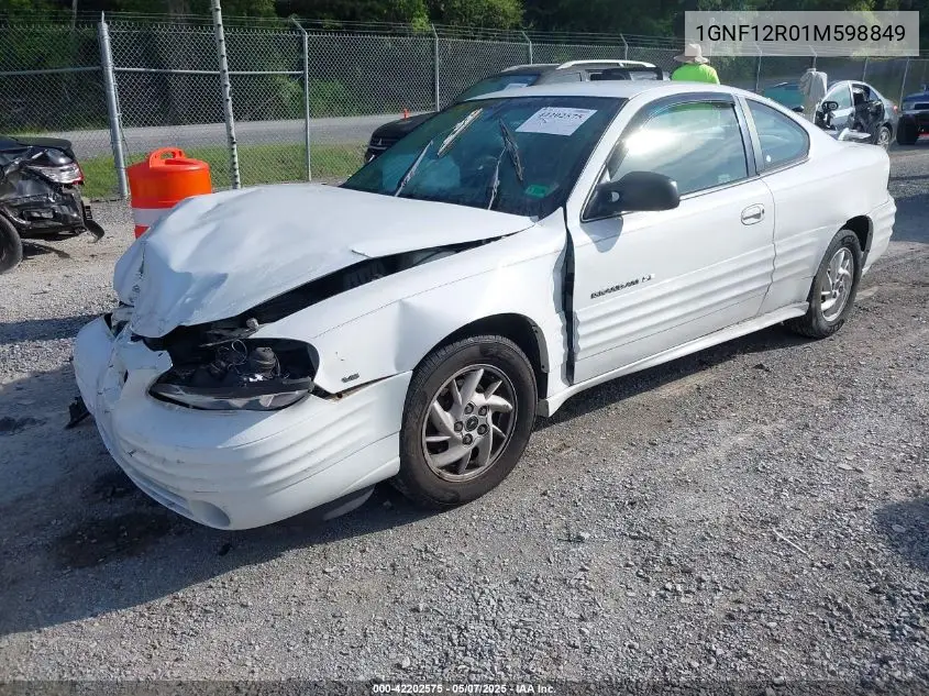 2001 Pontiac Grand Am VIN: 1GNF12R01M598849 Lot: 42202575