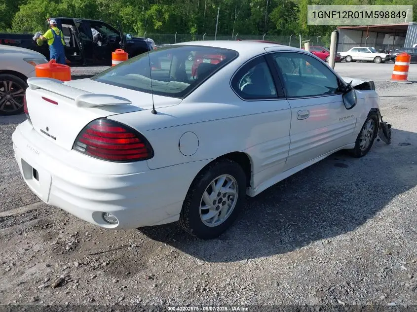 2001 Pontiac Grand Am VIN: 1GNF12R01M598849 Lot: 42202575