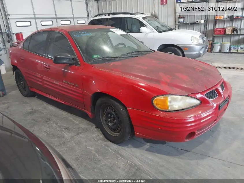 2001 Pontiac Grand Am Se1 VIN: 1G2NF52T31C129492 Lot: 42426228