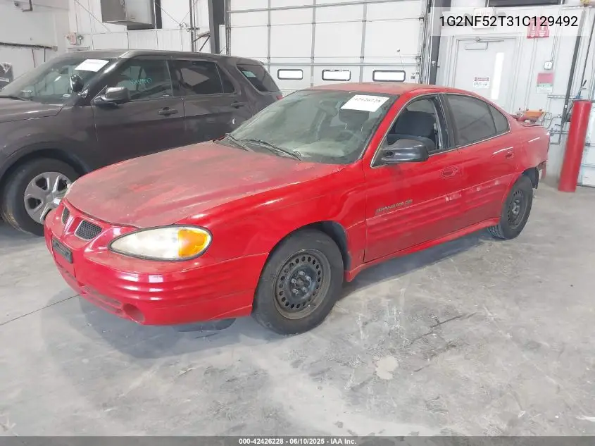 2001 Pontiac Grand Am Se1 VIN: 1G2NF52T31C129492 Lot: 42426228