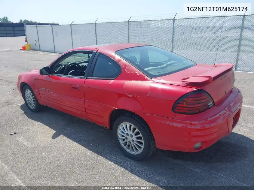 2001 Pontiac Grand Am Se1 VIN: 1G2NF12T01M625174 Lot: 42571814