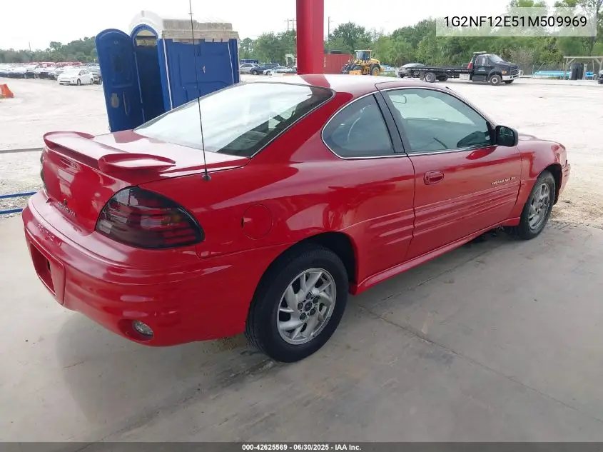 2001 Pontiac Grand Am Se1 VIN: 1G2NF12E51M509969 Lot: 42625569