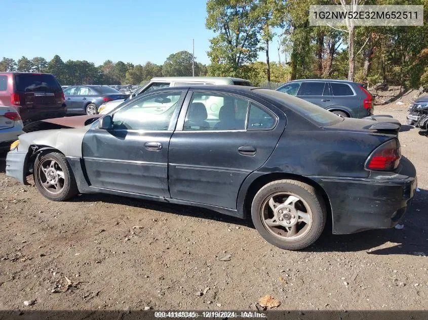 2002 Pontiac Grand Am Gt VIN: 1G2NW52E32M652511 Lot: 41148345