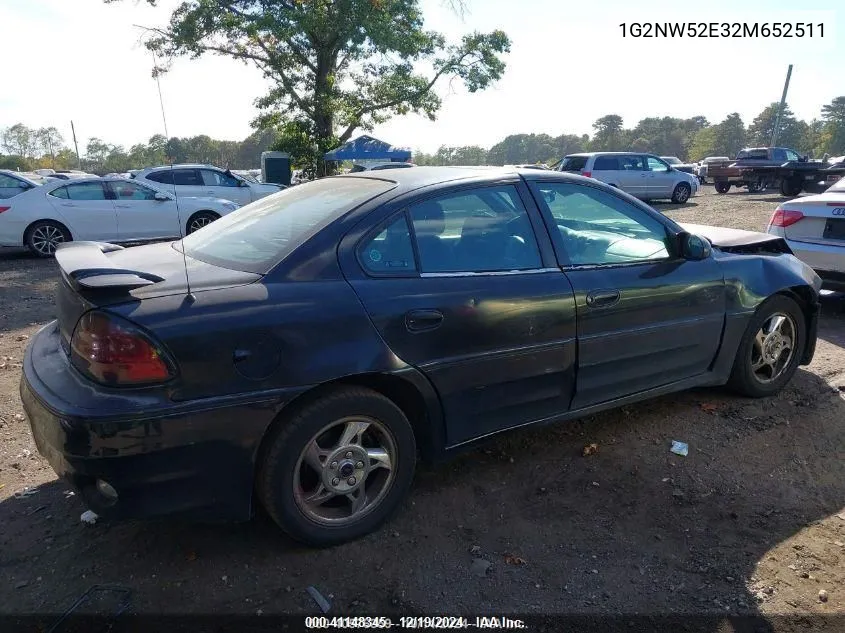 2002 Pontiac Grand Am Gt VIN: 1G2NW52E32M652511 Lot: 41148345