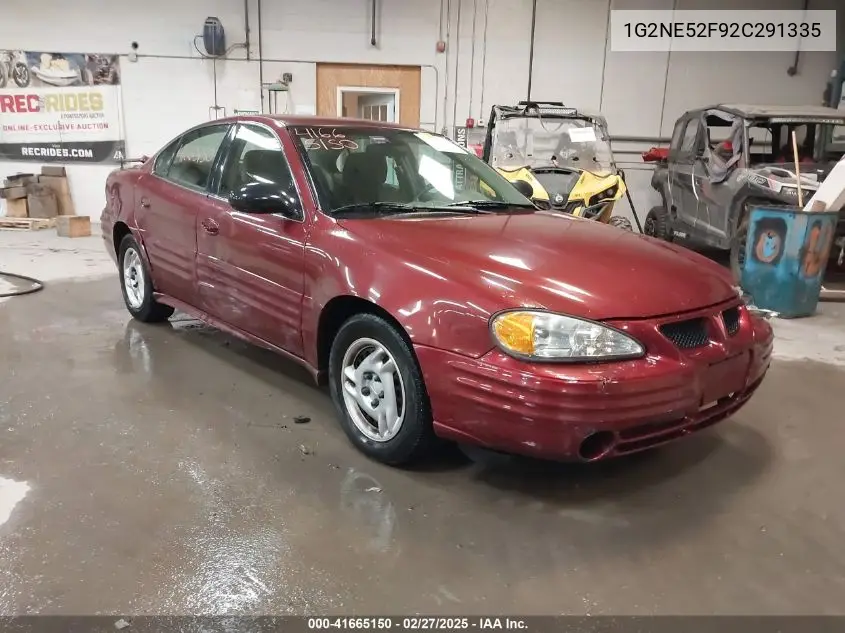 2002 Pontiac Grand Am Se VIN: 1G2NE52F92C291335 Lot: 41665150