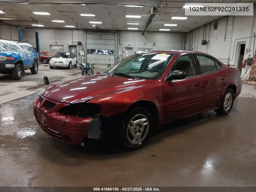 2002 Pontiac Grand Am Se VIN: 1G2NE52F92C291335 Lot: 41665150