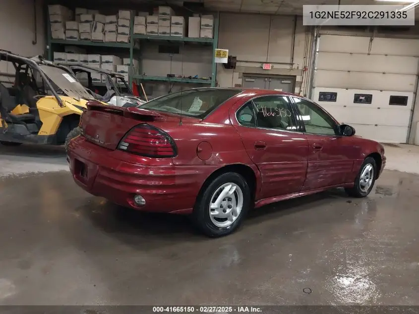 2002 Pontiac Grand Am Se VIN: 1G2NE52F92C291335 Lot: 41665150
