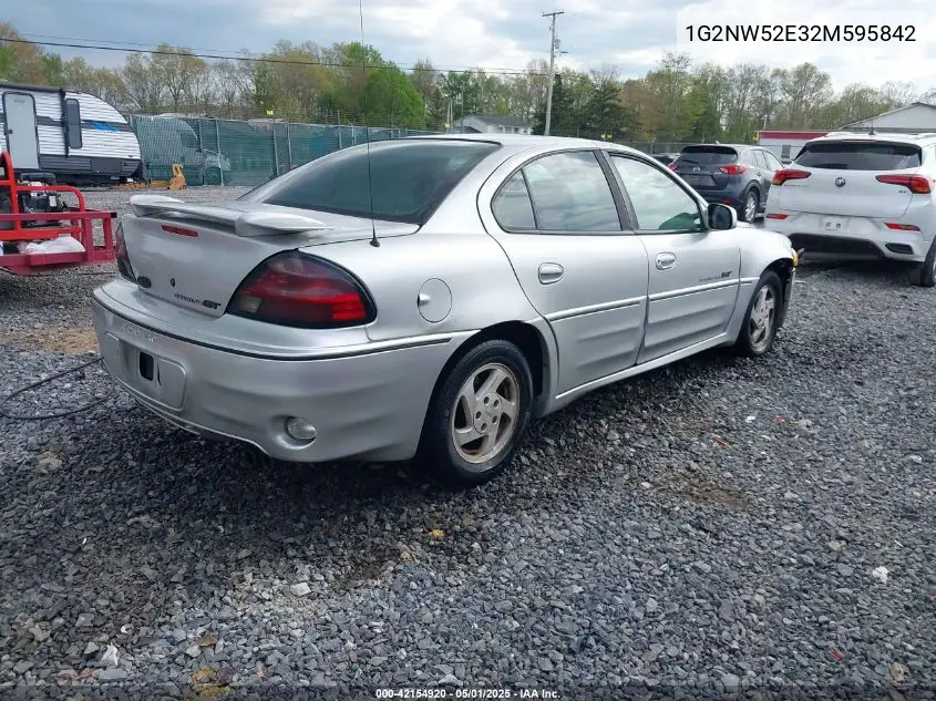 2002 Pontiac Grand Am Gt VIN: 1G2NW52E32M595842 Lot: 42154920