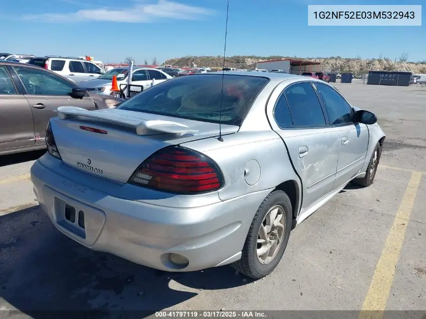 2003 Pontiac Grand Am Se1 VIN: 1G2NF52E03M532943 Lot: 41797119
