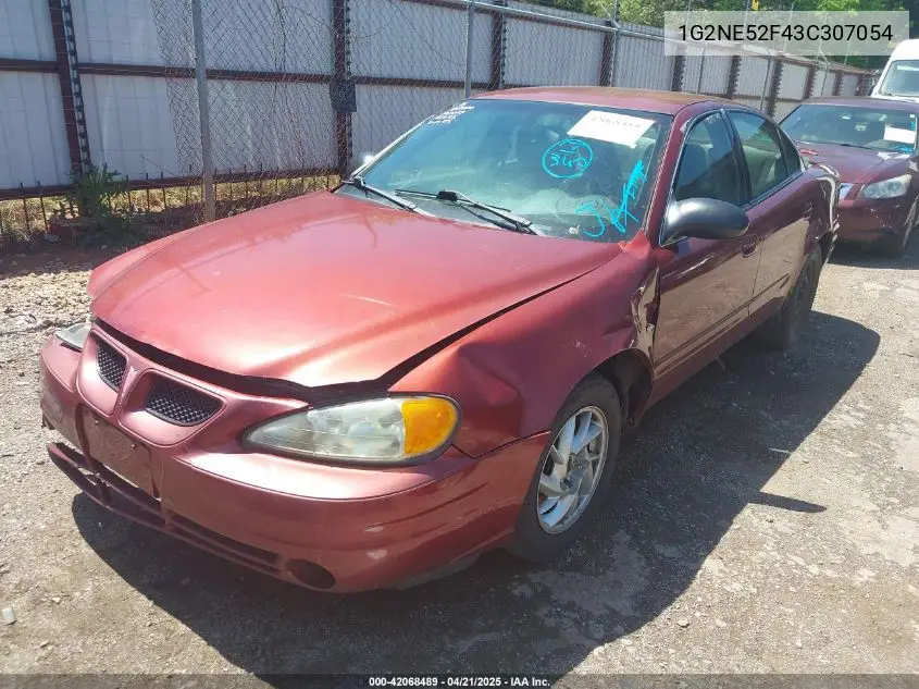 2003 Pontiac Grand Am Se VIN: 1G2NE52F43C307054 Lot: 42068489