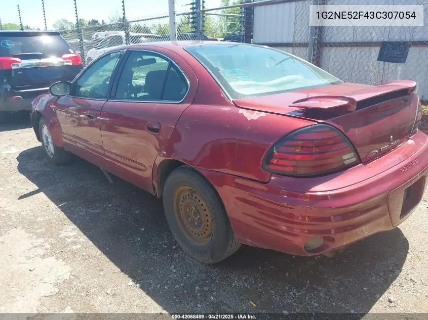 2003 Pontiac Grand Am Se VIN: 1G2NE52F43C307054 Lot: 42068489